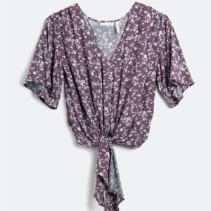 LUQ Floral Purple Women's Top